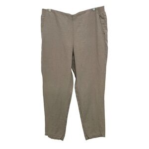 J.Jill Love Linen Womens Flax Beige Pants with Pockets Size L‎ NWT